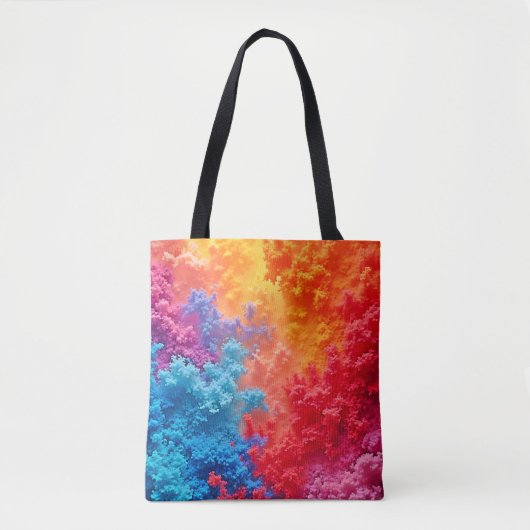 Vibrant Abstract Cloud Hues Tote Bag (Voorkant)