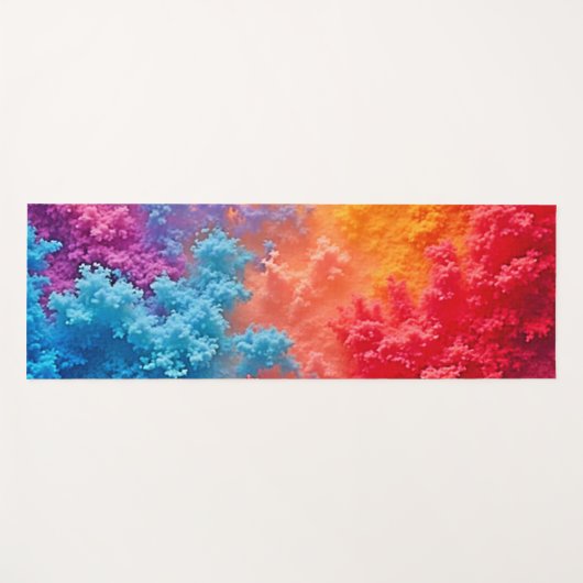 Vibrant Abstract Cloud Hues Yogamat (Voorkant (horizontaal))