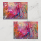 VIBRANT ABSTRACT, felle kleuren rood blauw roze Visitekaartje (Voorkant / Achterkant)