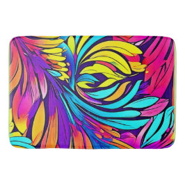 Vibrant Abstract Floral Badmat