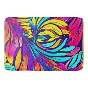 Vibrant Abstract Floral Badmat