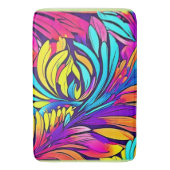 Vibrant Abstract Floral Badmat (Voorkant Verticaal)