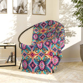 Vibrant Abstract Floral Bohemian Fleece Deken