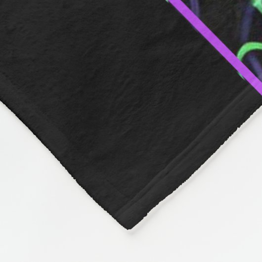 Vibrant Abstract Floral Fleece Deken (Hoek)