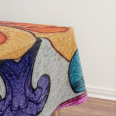 Vibrant Abstract Floral Fusion Pattern Tafelkleed (Voorbeeld)