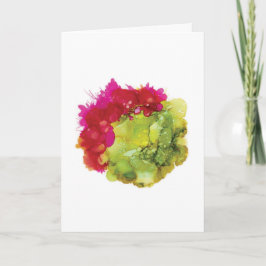 Vibrant Abstract Floral Greeting Card Kaart