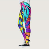 Vibrant Abstract Floral Leggings (Links)