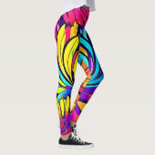Vibrant Abstract Floral Leggings (Rechts)
