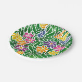 Vibrant Abstract Floral Papieren Bordje (Gekanteld)
