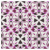 Vibrant Abstract Floral Patroon Stof (Close Up)