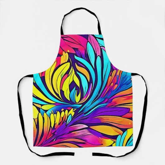 Vibrant Abstract Floral Schort (Voorkant)