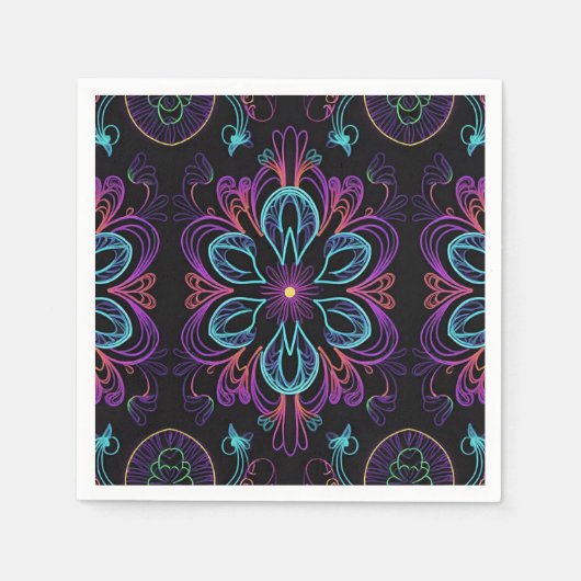 Vibrant Abstract Floral Servet (Voorkant)