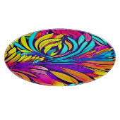 Vibrant Abstract Floral Snijplank (Hoek)