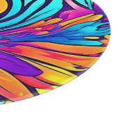 Vibrant Abstract Floral Snijplank (Hoek)