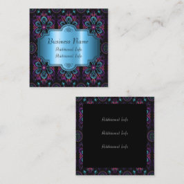 Vibrant Abstract Floral Vierkante Visitekaartje