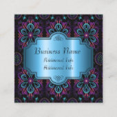 Vibrant Abstract Floral Vierkante Visitekaartje (Voorkant)