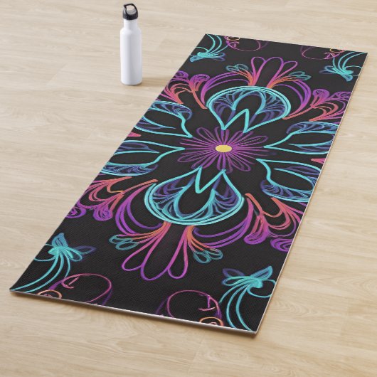 Vibrant Abstract Floral Yogamat (In situ)
