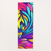 Vibrant Abstract Floral Yogamat (Achterkant)