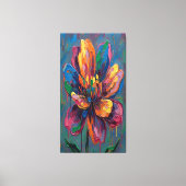 “Vibrant Abstract Flower Art Print” Canvas Afdruk (Voorkant)