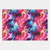 Vibrant Abstract Fluid Art Wrapping Paper (Voorkant 3)