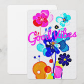 Vibrant Abstract Fluid Flowers Spring Event Feestdagenkaart (Voorkant / Achterkant)