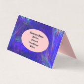 Vibrant Abstract gedraaide nevels van blauw roze g Visitekaartje (Achterkant)