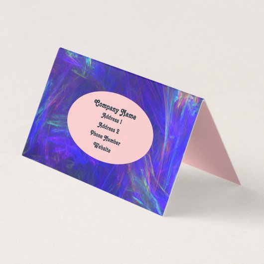 Vibrant Abstract gedraaide nevels van blauw roze g Visitekaartje (Achterkant)