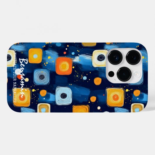 Vibrant Abstract Geometric Swirl Pattern Phone Case-Mate iPhone Case (Achterkant (horizontaal))
