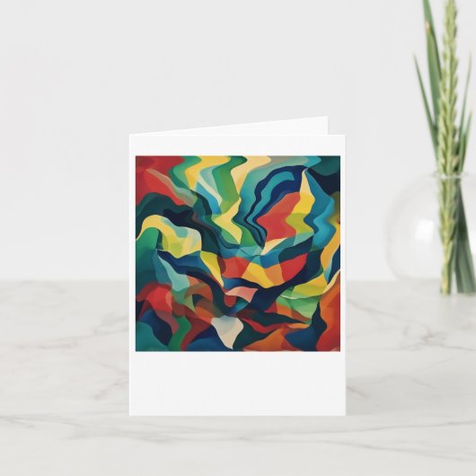 Vibrant Abstract Geometry Iii Sticker  Kaart (Voorkant)