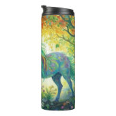 Vibrant Abstract Horse Forest Wonder Thermosbeker (Geroteerd rechts)