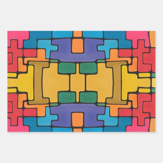 Vibrant Abstract Inpakpapier Vel (Voorkant 2)