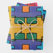 Vibrant Abstract Inpakpapier Vel (In situ)