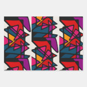 Vibrant Abstract Inpakpapier Vel (Voorkant 3)