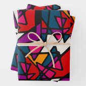 Vibrant Abstract Inpakpapier Vel (In situ)