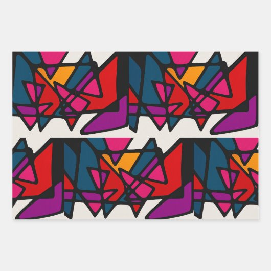 Vibrant Abstract Inpakpapier Vel (Voorkant)