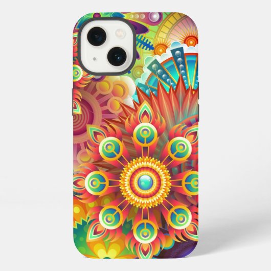 Vibrant Abstract iPhone Hoesje (Achterkant)