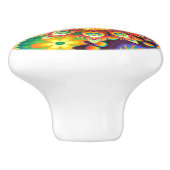 Vibrant Abstract Keramische Knop (Zijkant)