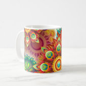 Vibrant Abstract Koffiemok (Voorkant links)