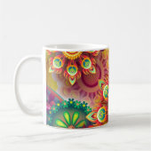 Vibrant Abstract Koffiemok (Links)