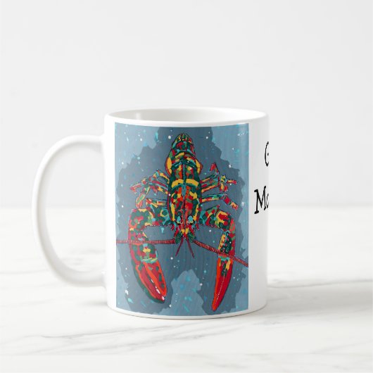 Vibrant Abstract Lobster Mug Koffiemok (Links)
