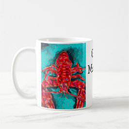 Vibrant Abstract Lobster Mug Koffiemok