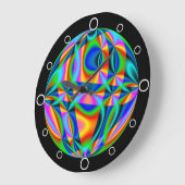 Vibrant Abstract Multicoloured Design Grote Klok (Hoek)