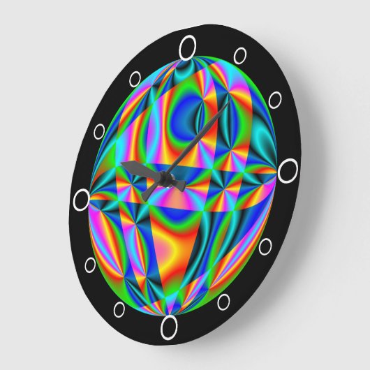 Vibrant Abstract Multicoloured Design Grote Klok (Hoek)