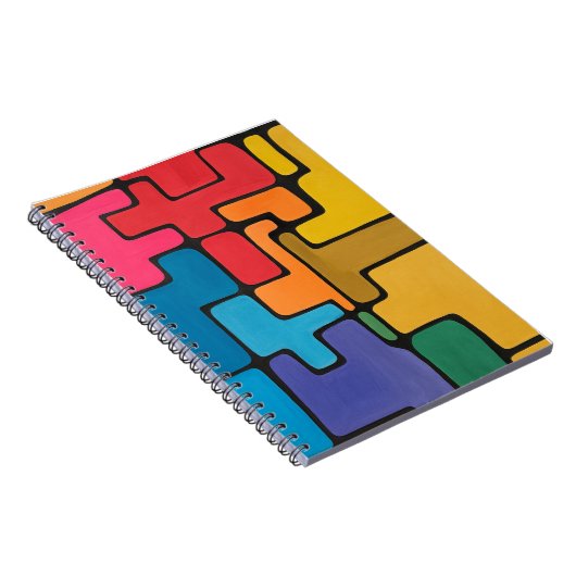 Vibrant Abstract Notitieboek (Rechterzijde)