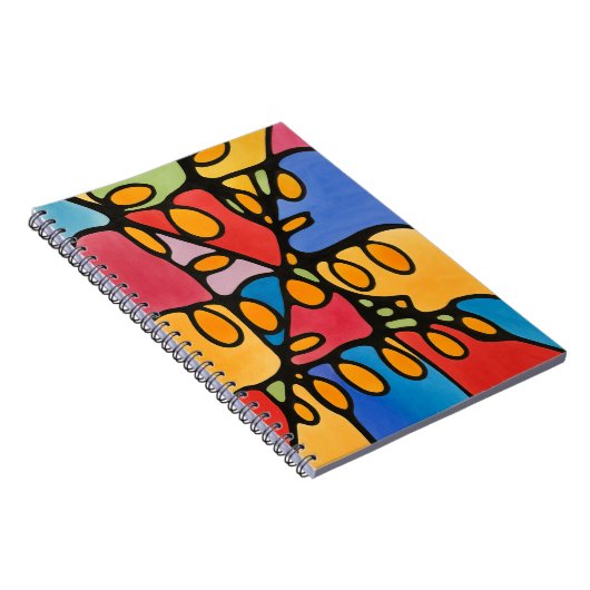Vibrant Abstract Notitieboek (Rechterzijde)