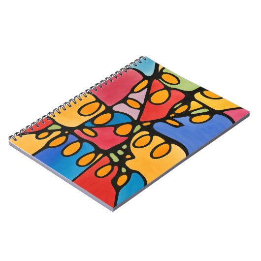 Vibrant Abstract Notitieboek (Linkerzijde)