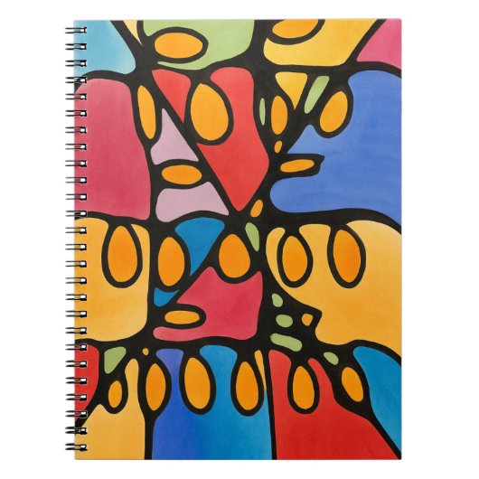 Vibrant Abstract Notitieboek (Voorkant)
