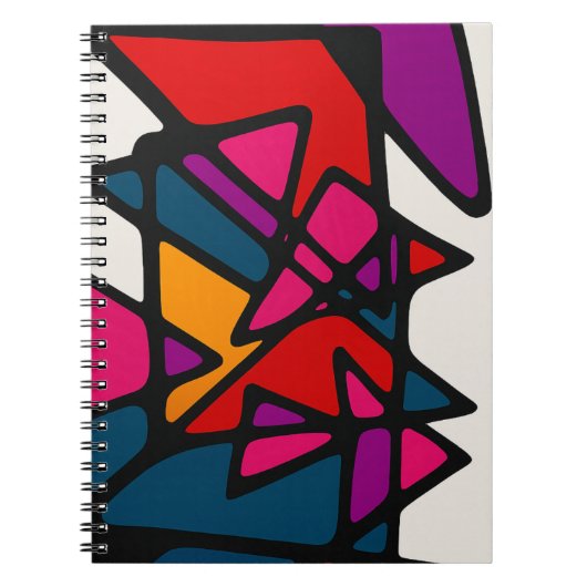 Vibrant Abstract Notitieboek (Voorkant)