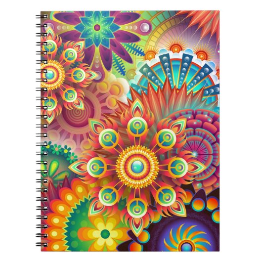 Vibrant Abstract Notitieboek (Voorkant)