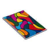 Vibrant Abstract Notitieboek (Rechterzijde)